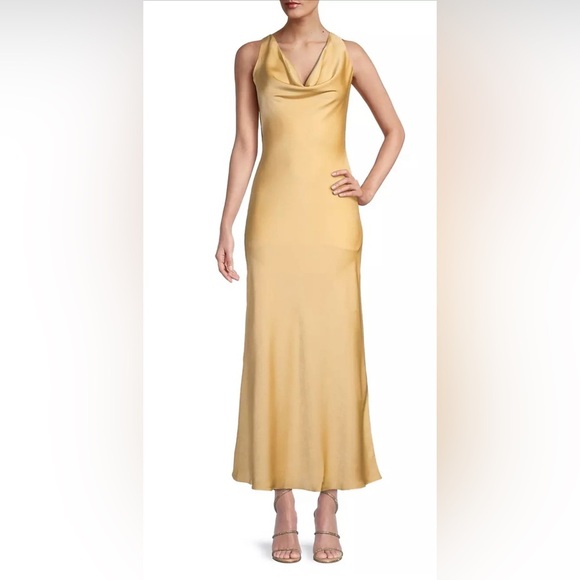 Bardot Gold Cowl Slip Dress NEW WITH TAGS SIZE 10 - Picture 1 of 4